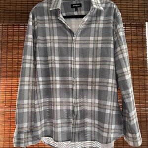 Men’s Gray Plaid Button-Up - Super Soft